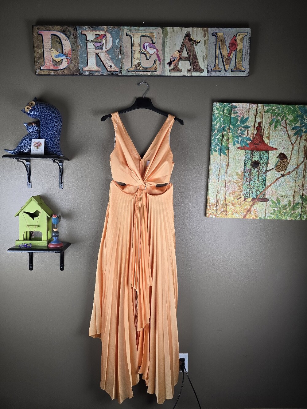 Significant Other Pleated Cutout Sleeveless Dress Size 8